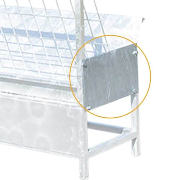 Right End Caps with bolts for bunk feeders