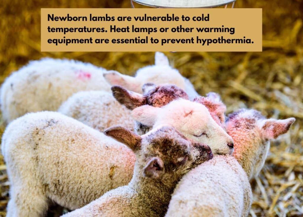 newborn lambs don't always handle cold temperatures well