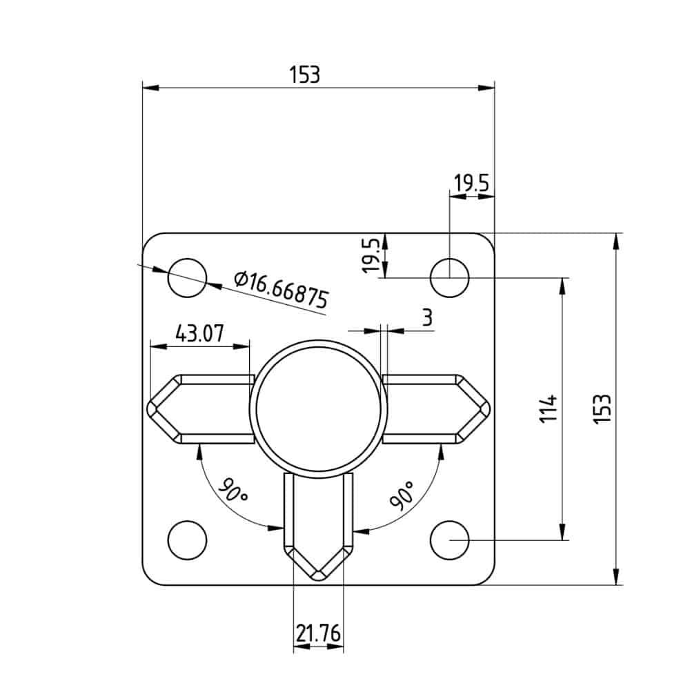 4 - Tee Connecter Post
