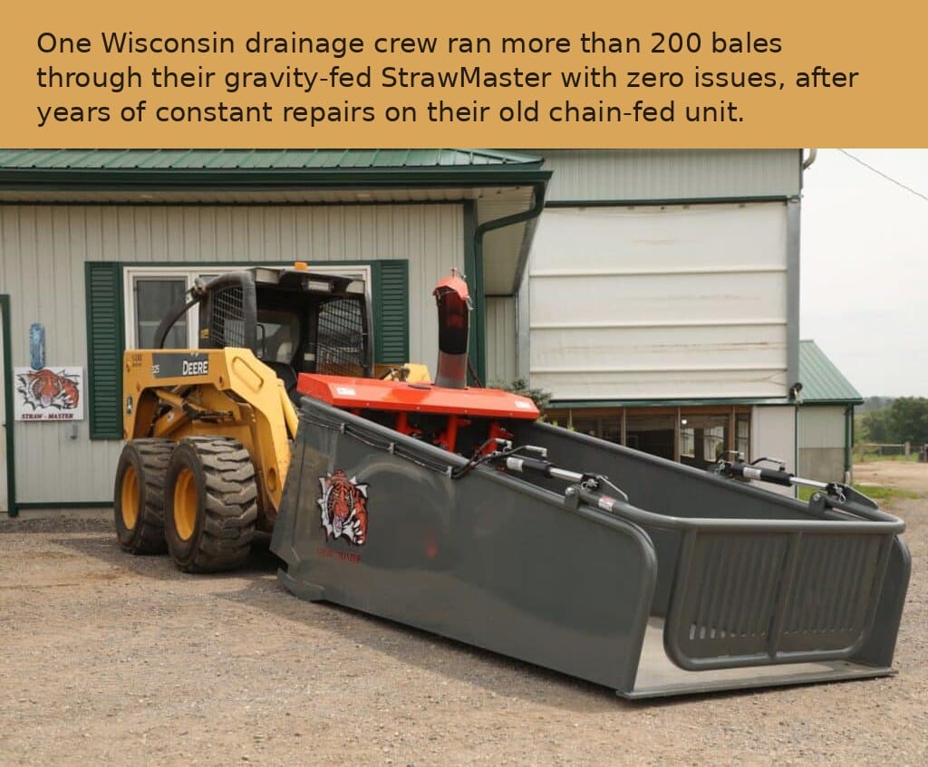 bale processor case study 200 bales zero issues - Gravity-Fed vs. Chain-Fed Skid Steer Bale Processors: Why Fewer Moving Parts Wins